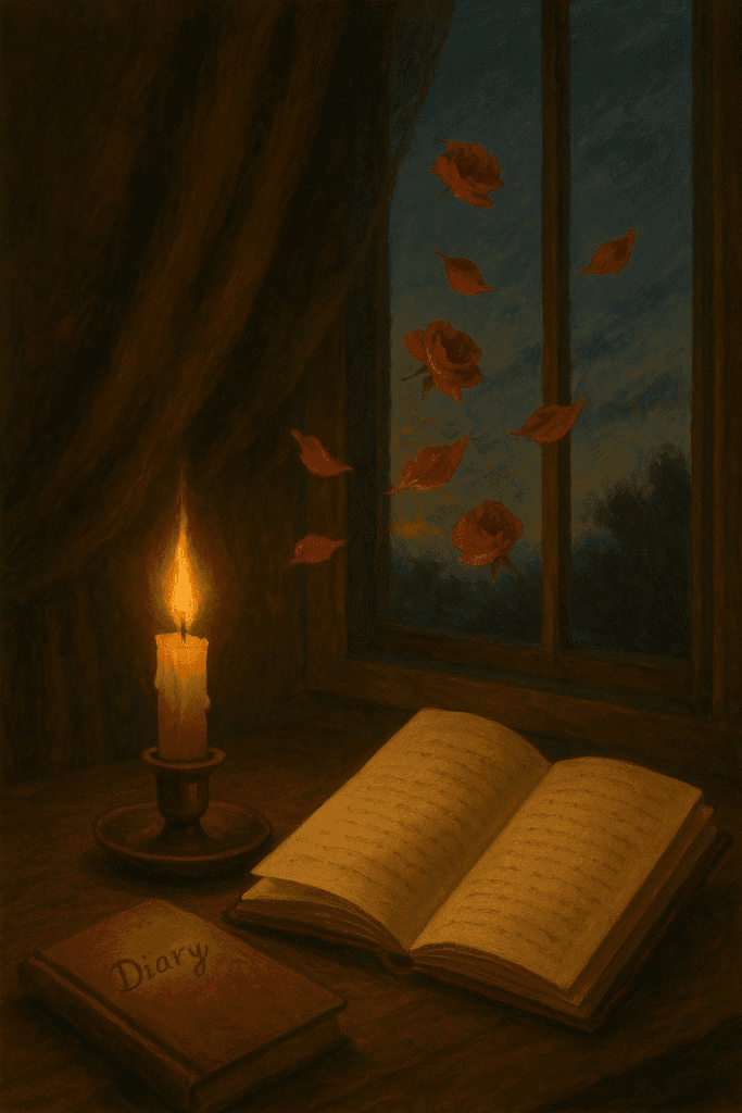 An emotional moment captured through poetry and candlelight, reflecting what is love in a relationship.
